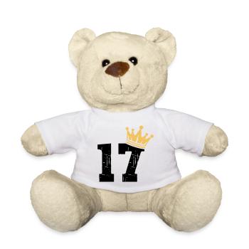 17 Crown 17e anniversaire 17 ans - Nounours - blanc - Devant