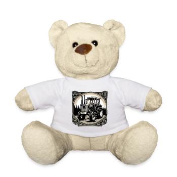 Tracteur / Agriculture / Agriculteur / Travail des champs - Nounours - blanc - Devant