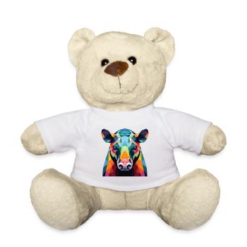 Tapir Buntes Aquarell Tier Haustier Illustration - Teddy - Weiß - Vorne