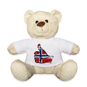 Norway flag all clear symbol used - Teddy Bear - white - Front