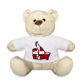 Drapeau du Danemark Symbole de droite - Nounours - blanc - Devant