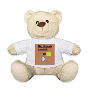 Geometrisches Rätsel Quadrat - Teddy - Weiß - Vorne