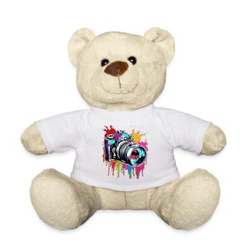 Camera / Photo / Photo / Picture / Recording - Teddy Bear - white - Front