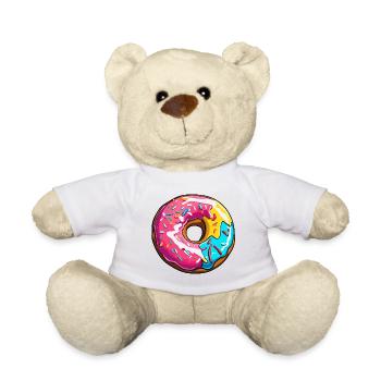 Donuts / Candy / Frosting / Dessert / Pastry - Teddy Bear - white - Front