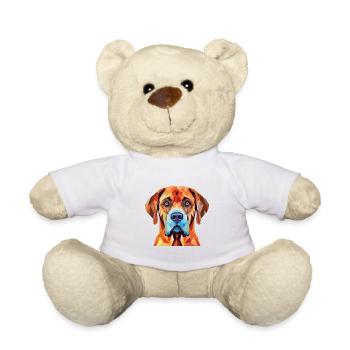 Alpine Mastiff Dog Breed Watercolor Illustration - Teddy Bear - white - Front