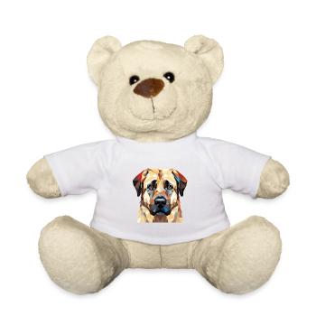 Anatolian Shepherd Dog Breed Colorful Watercolor - Teddy Bear - white - Front