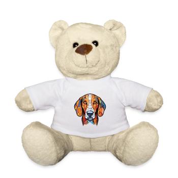 Français blanc et noir chien chien race aquarelle - Nounours - blanc - Devant
