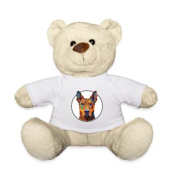 Français blanc et noir chien chien race aquarelle - Nounours - blanc - Devant