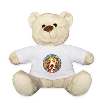 Gordon Setter chien race aquarelle Illustration - Nounours - blanc - Devant