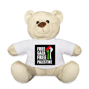 Free gaza Free palestine - Nounours - blanc - Devant