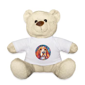 Basset Griffon Vend Grand chien race aquarelle - Nounours - blanc - Devant