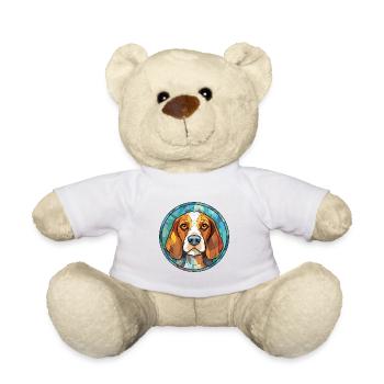 Cao De Seo Miguel race de chien verre aquarelle - Nounours - blanc - Devant