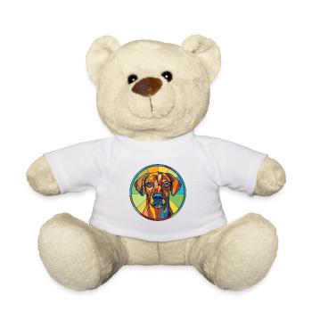 Sabueso Español Hunderasse Aquarell Illustration - Teddy - Weiß - Vorne