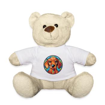 Slovensky Cuvac race chien aquarelle Illustration - Nounours - blanc - Devant