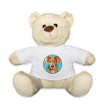 Uruguayen Cimarron Chien Race Coloré Aquarelle - Nounours - blanc - Devant