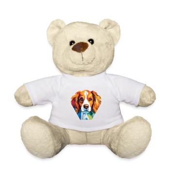 Kooikerhondje Hunderasse Aquarell Illustration - Teddy - Weiß - Vorne