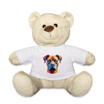 Perro De Presa Canario Dog Breed Watercolor Glass - Teddy Bear - white - Front