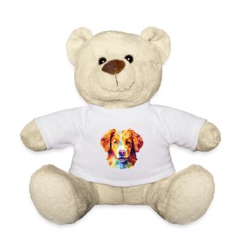 Nova Scotia Duck Tolling Retriever Dog Watercolor - Teddy Bear - white - Front