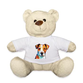 Parson Russell Terrier Hunderasse Aquarellglas - Teddy - Weiß - Vorne