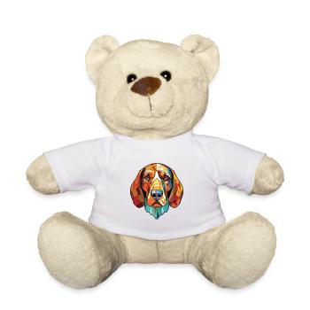 Chien chien chien chien race aquarelle Illustration - Nounours - blanc - Devant
