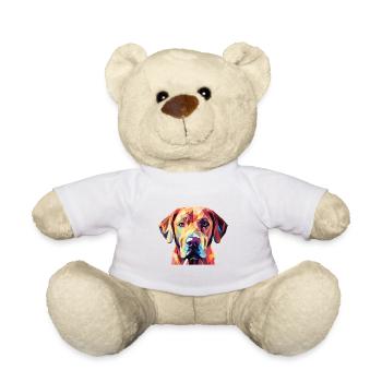 Labrador Retriever Hund Rasse buntes Aquarell - Teddy - Weiß - Vorne