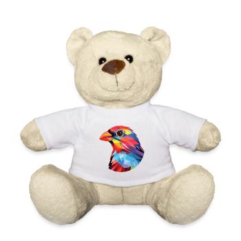 Pinson aquarelle colorée Animal animal de compagnie Illustration - Nounours - blanc - Devant