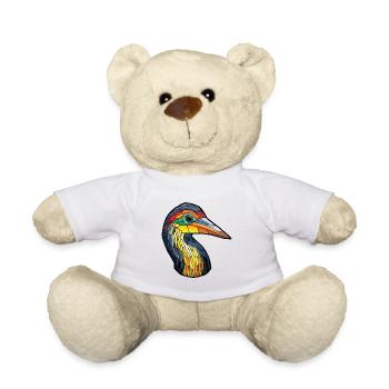 Kormoran bunte Aquarell-Tier-Illustration - Teddy - Weiß - Vorne