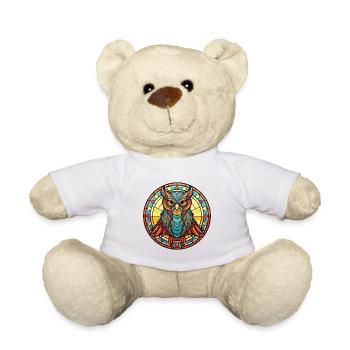 Eule buntes Aquarell Tier Haustier Illustration - Teddy - Weiß - Vorne