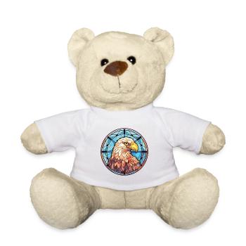 Eagle Colorful Watercolor Animal Pet Illustration - Teddy Bear - white - Front