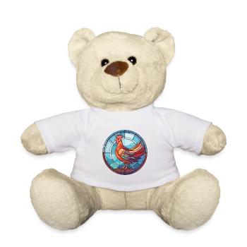 Henne bunte Aquarell-Tier-Haustier-Illustration - Teddy - Weiß - Vorne