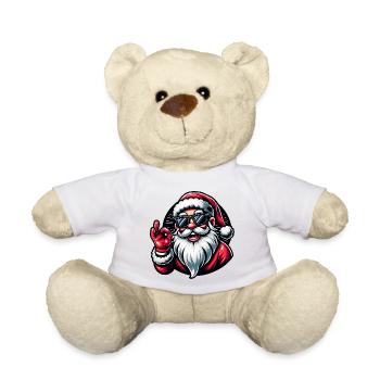 Weihnachtsmann mit Sonnenbrille Xmas Kostüm - Teddy - Weiß - Vorne