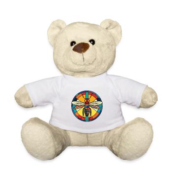 Mosquito Colorful Watercolor Animal Illustration - Teddy Bear - white - Front