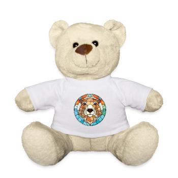 Murmeltier buntes Aquarell Tier Illustration - Teddy - Weiß - Vorne