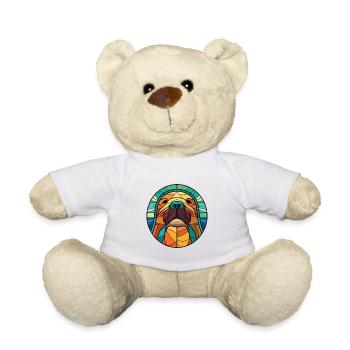 Walrus Colorful Watercolor Animal Pet Illustration - Teddy Bear - white - Front