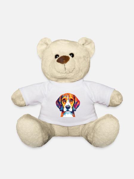 Beagle petit parfum chien race aquarelle - Nounours - blanc