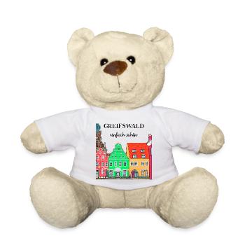 Greifswald Einfach schön, Fassaden am Fischmarkt - Teddy - Weiß - Vorne