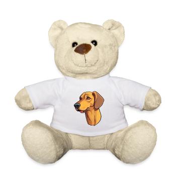 Chien courant andalou race de chien dessin animé Kawaii Illustra - Nounours - blanc - Devant