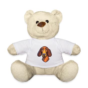 Lettische Jagdhunderasse Cartoon Kawaii Illustration - Teddy - Weiß - Vorne