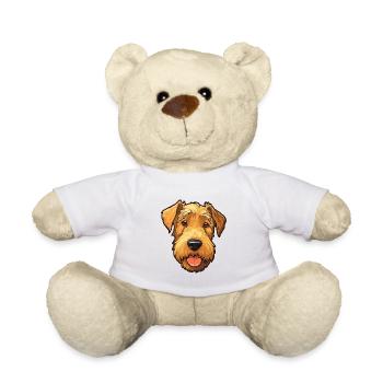Lakeland Terrier chien race Cartoon Kawaii Illustra - Nounours - blanc - Devant