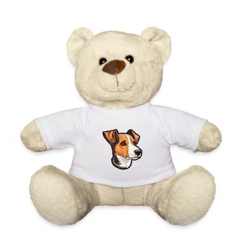 Jack Russell Terrier Hunderasse Cartoon Kawaii Illu - Teddy - Weiß - Vorne