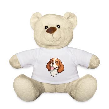 Français Bretagne chien race Cartoon Kawaii Illustrat - Nounours - blanc - Devant