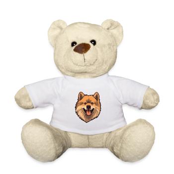 Eurasier chien race dessin animé kawaii illustration - Nounours - blanc - Devant