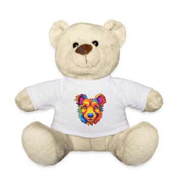 Australian Terrier Dog Breed Cartoon Kawaii Illust - Teddy Bear - white - Front