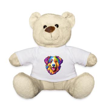 Berger australien chien race Cartoon Kawaii Illus - Nounours - blanc - Devant