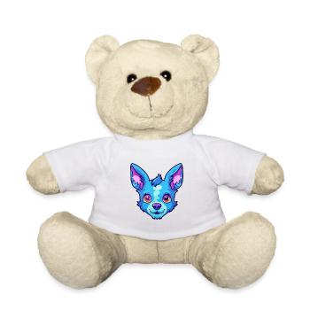 Blue Heeler Hunderasse Cartoon Kawaii Illustration - Teddy - Weiß - Vorne