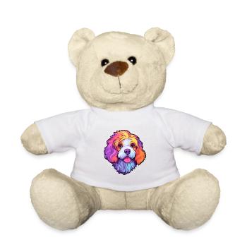 Bolognaise chien race Cartoon Kawaii Illustration - Nounours - blanc - Devant