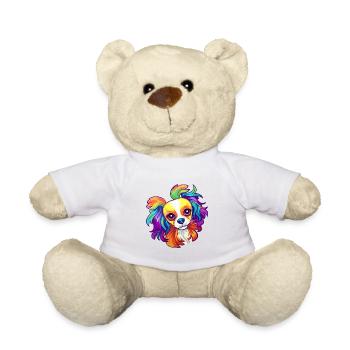Continental Toy Spaniel Chien Race Cartoon Kawaii I - Nounours - blanc - Devant
