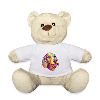 Chien de chasse crétois race de chien Cartoon Kawaii Illustration - Nounours - blanc - Devant