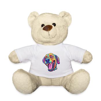 Cordoue chien de combat race dessin animé kawaii illustra - Nounours - blanc - Devant