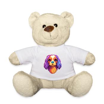 Épagneul jouet anglais race de chien dessin animé Kawaii Illus - Nounours - blanc - Devant